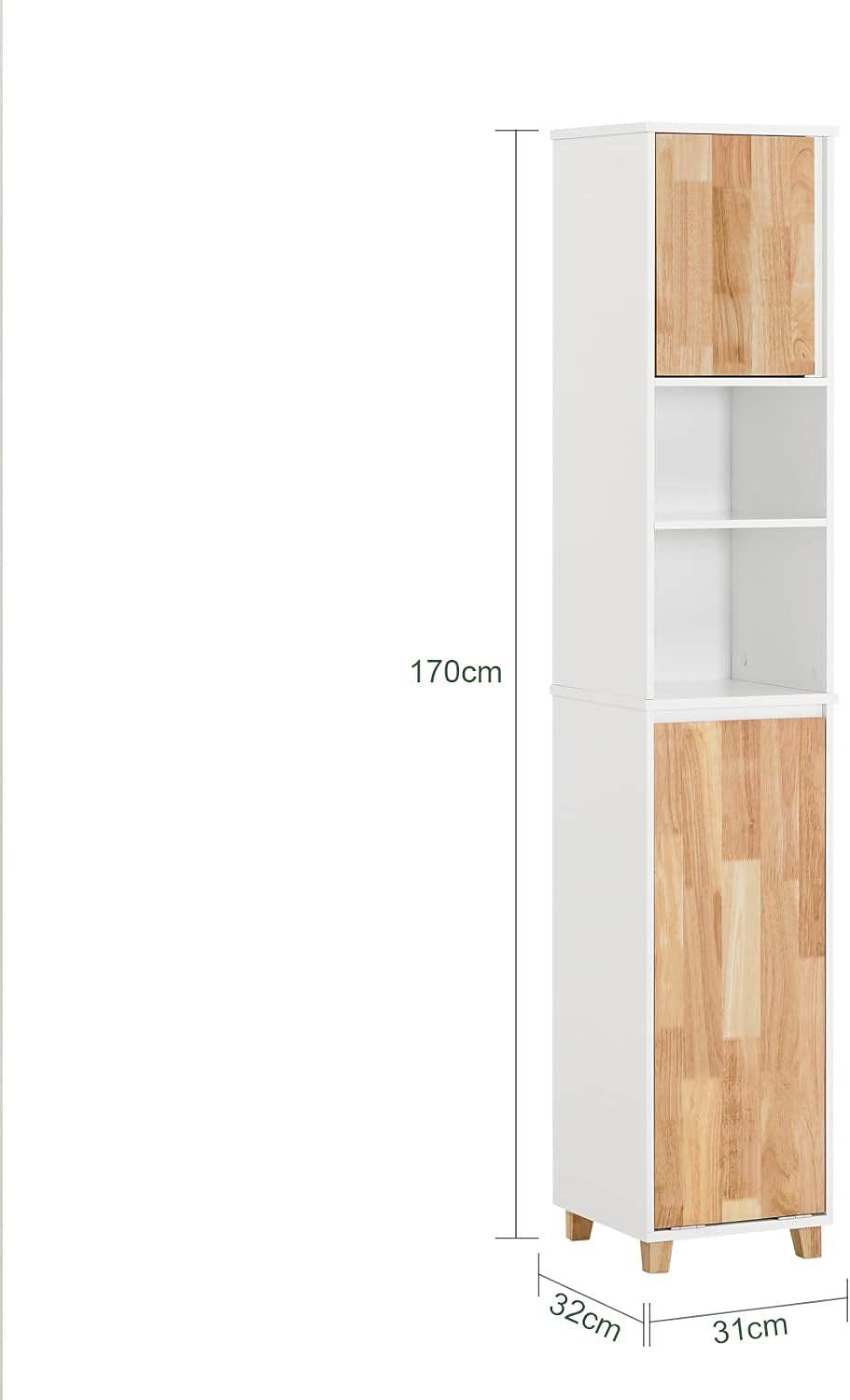 Bad Hochschrank | Badschrank | Wäscheschrank | Badmöbel | BZR74-W - Palo24