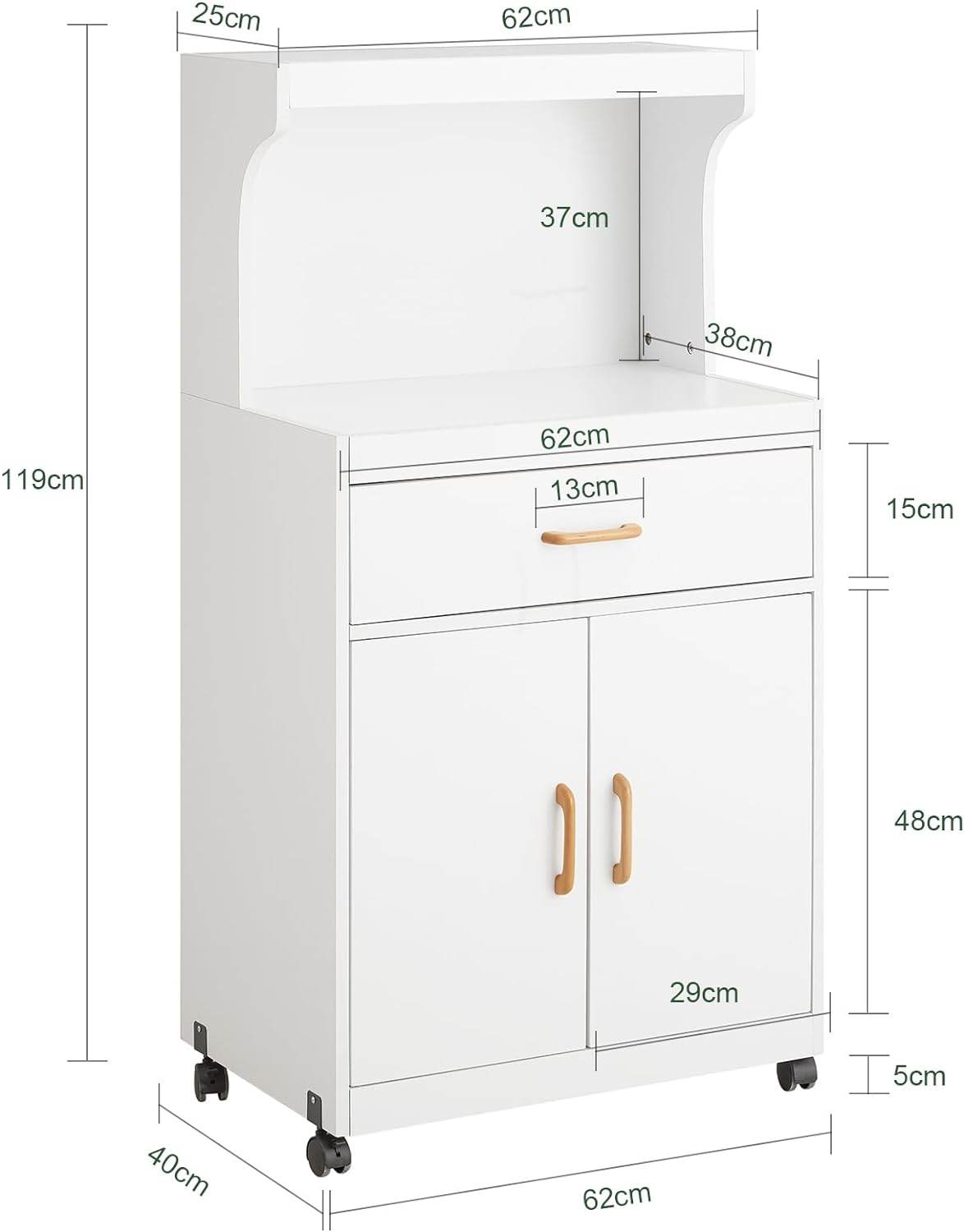 Mikrowellenschrank | Küchenschrank | Küchenkommode Weiss FSB12-W - Palo24