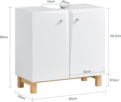 Waschbeckenunterschrank | Badschrank | Waschtisch | Unterschrank Weiss BZR92-W - Palo24