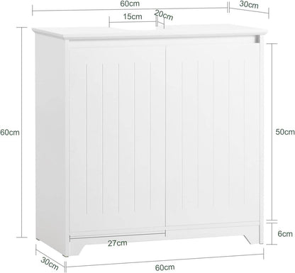 Waschbeckenunterschrank | Badezimmerschrank | Waschtisch | Weiss BZR108-W - Palo24