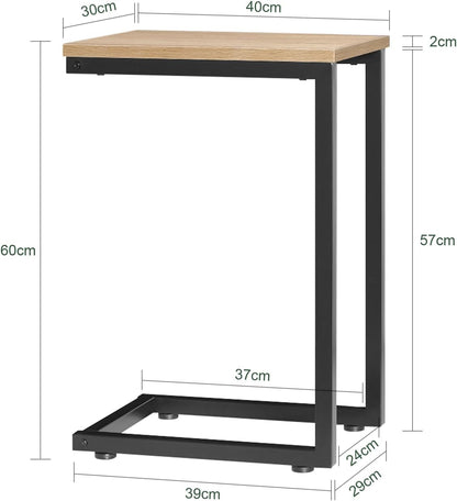 Beistelltisch Metall | Laptoptisch | Natur/Schwarz - Palo24