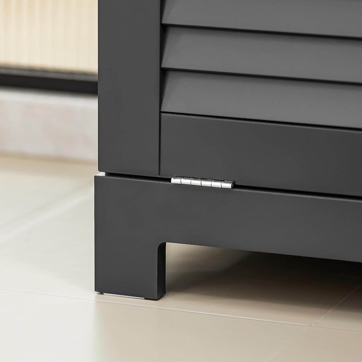 Wäscheschrank mit Wäschesack | Wäschesammler | Wäschekorb | Dunkelgrau | BZR73-DG - Palo24