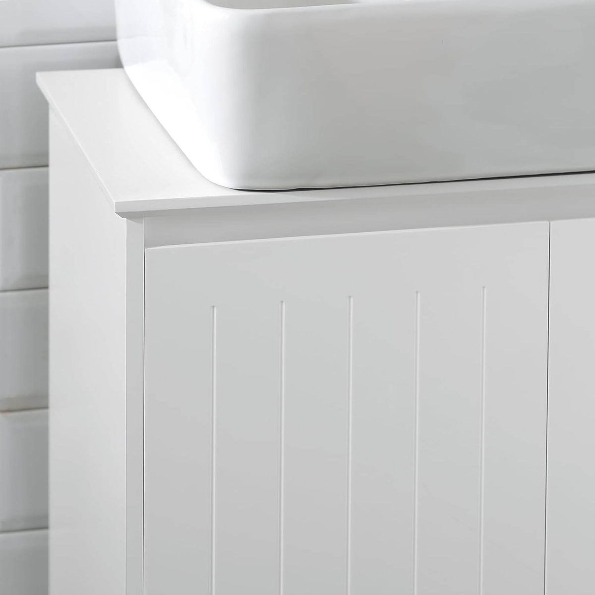 Waschbeckenunterschrank | Badezimmerschrank | Waschtisch | Weiss BZR108-W - Palo24