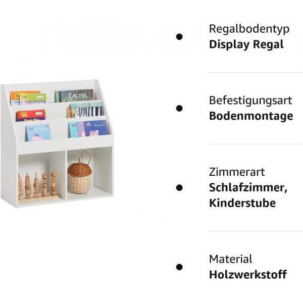 Aufbewahrungsregal für Kinder Zeitungsständer Weiss - Palo24