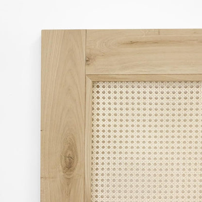 Schiebetür im rustikalen Stil mit Rattan ALTEA 100x210 Rohholz - Palo24