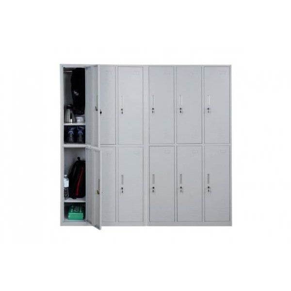 Schliessfach, Schliessfachschrank, Umkleidekabine, Spind, Metall 12 Fächer - Palo24