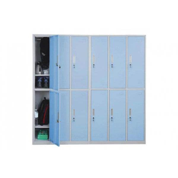 Schliessfach, Schliessfachschrank, Umkleidekabine, Spind, Metall 12 Fächer - Palo24