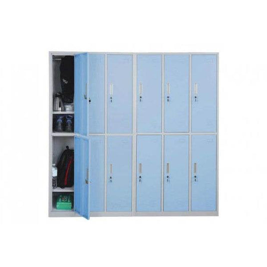 Schliessfach, Schliessfachschrank, Umkleidekabine, Spind, Metall 12 Fächer - Palo24