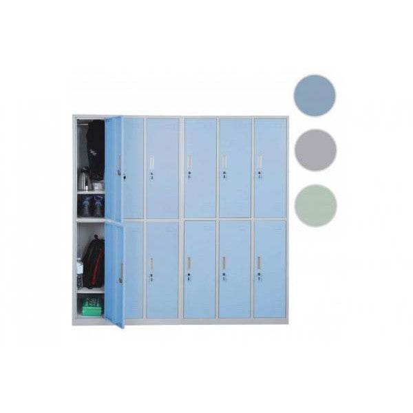 Schliessfach, Schliessfachschrank, Umkleidekabine, Spind, Metall 12 Fächer - Palo24