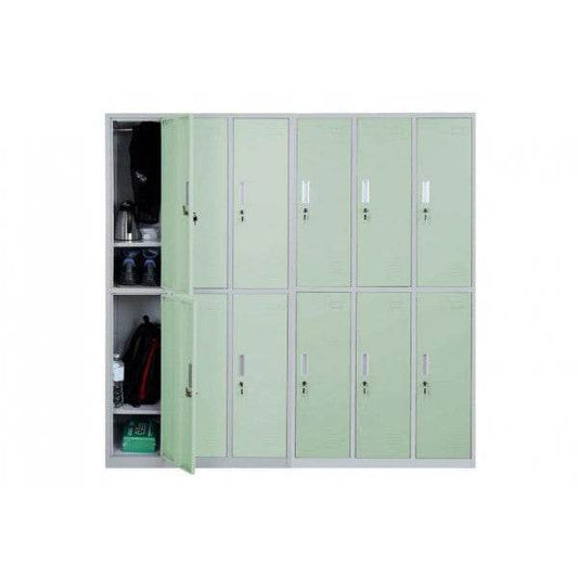 Schliessfach, Schliessfachschrank, Umkleidekabine, Spind, Metall 12 Fächer - Palo24
