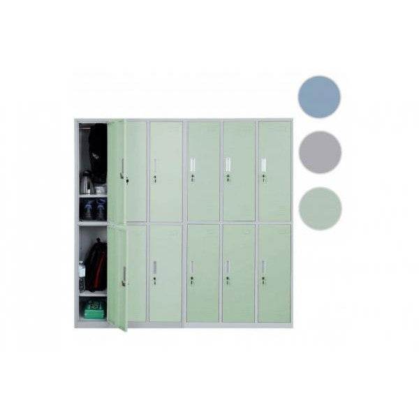 Schliessfach, Schliessfachschrank, Umkleidekabine, Spind, Metall 12 Fächer - Palo24
