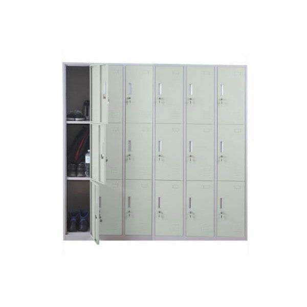 Schliessfach, Schliessfachschrank Umkleidekabine Spind, Metall 18 Fächer - Palo24