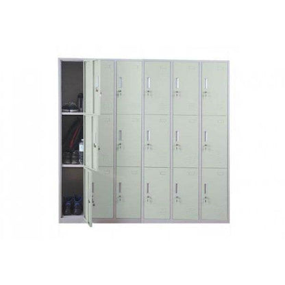 Schliessfach, Schliessfachschrank Umkleidekabine Spind, Metall 18 Fächer - Palo24