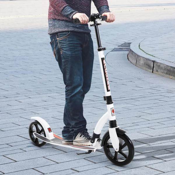 Kinderscooter Kickscooter Tretroller Höheverstellbar Alu Weiss - Palo24
