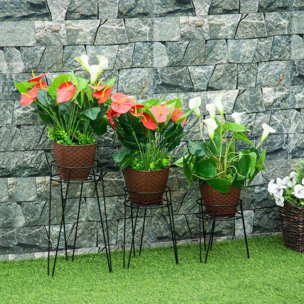 Blumenständer 3er Set aus Metall Pflanzenständer Set - Palo24