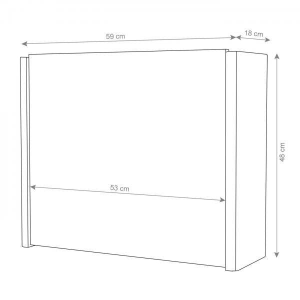 Badezimmerset HWC-B19, Waschtisch Spiegelschrank Hängeschrank, hochglanz ~ grau - Palo24