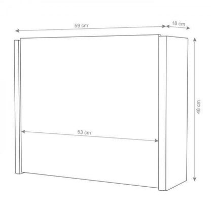 Badezimmerset HWC-B19, Waschtisch Spiegelschrank Hängeschrank, hochglanz ~ schwarz - Palo24
