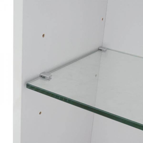 Badezimmerset HWC-B19, Waschtisch Wandspiegel 2x Hängeschrank, hochglanz ~ weiss - Palo24