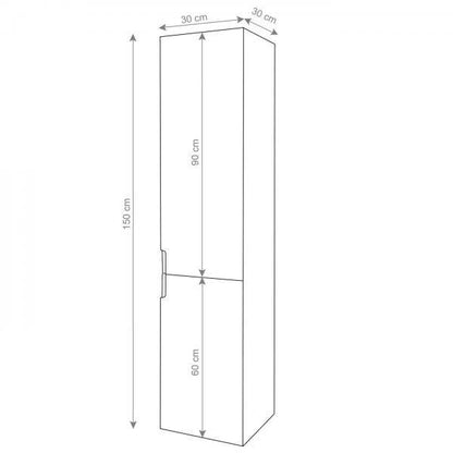 Badezimmerset HWC-B19, Waschtisch Spiegelschrank Hängeschrank, hochglanz ~ grau - Palo24