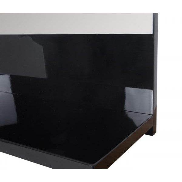 Badezimmerset HWC-B19, Waschtisch Wandspiegel 2x Hängeschrank, hochglanz ~ schwarz - Palo24