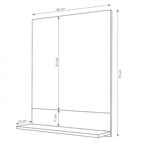 Badezimmerset HWC-B19, Waschtisch Wandspiegel 2x Hängeschrank, hochglanz ~ schwarz - Palo24