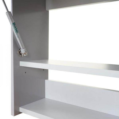 Badezimmerset HWC-B19, Waschtisch Spiegelschrank Hängeschrank, hochglanz ~ grau - Palo24