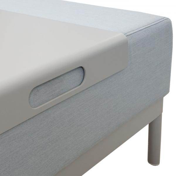 Alu-Garten-Garnitur HWC-C47, Sofa, Outdoor Stoff/Textil ~ blau mit Ablage, Kissen braun - Palo24