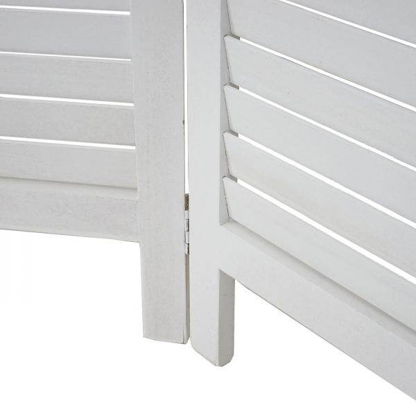 Paravent HWC-A84, Raumteiler Trennwand Sichtschutz, Ornamente 170x161cm ~ weiß - Palo24