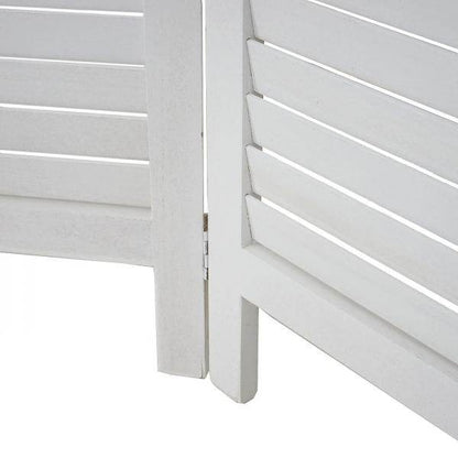 Paravent HWC-A84, Raumteiler Trennwand Sichtschutz, Ornamente 170x161cm ~ weiß - Palo24