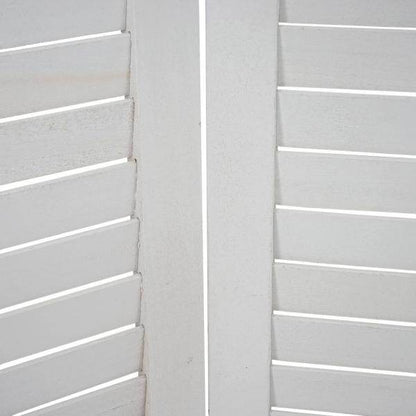 Paravent HWC-A84, Raumteiler Trennwand Sichtschutz, Ornamente 170x161cm ~ weiß - Palo24