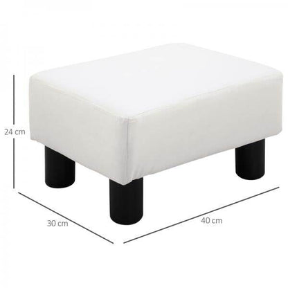 Fußhocker Sitzhocker Eingangbank Rückenfreier Sitzbank Chesterfield Weiss - Palo24