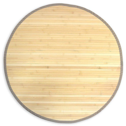 Bambusmatte Bambusteppich 150 cm rund natur Bambus Teppich - Palo24