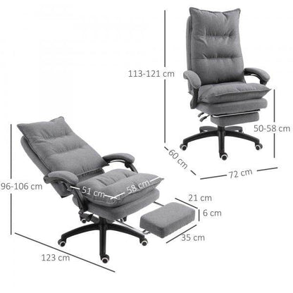 Massage Sessel Bürostuhl Massagefunktion Chefsessel Grau - Palo24