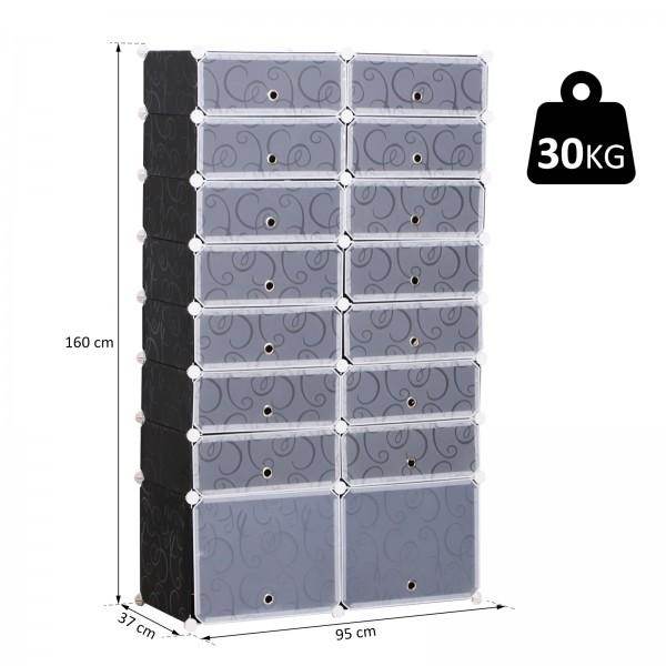 Schuhschrank DIY Schuhregal Regalsystem 16 Würfel - Palo24