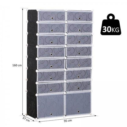 Schuhschrank DIY Schuhregal Regalsystem 16 Würfel - Palo24