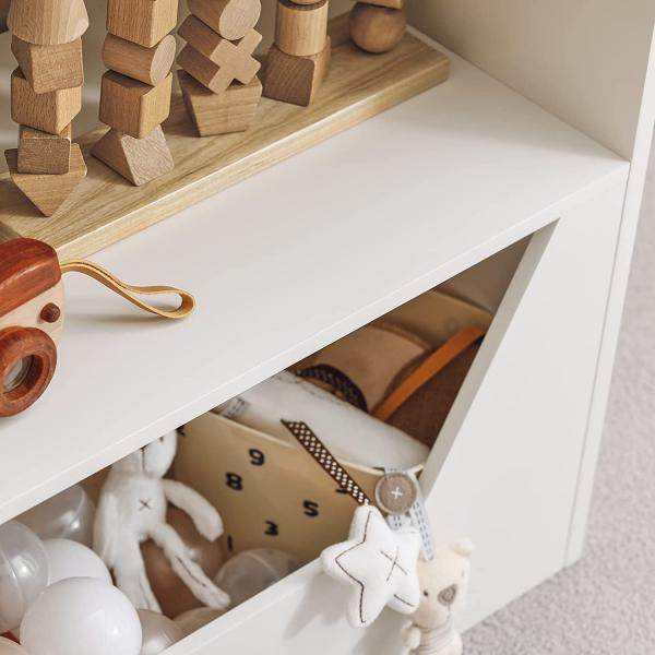 Kinderregal | Aufbewahrungsregal Für Kinder | Spielzeugregal Weiss - Palo24