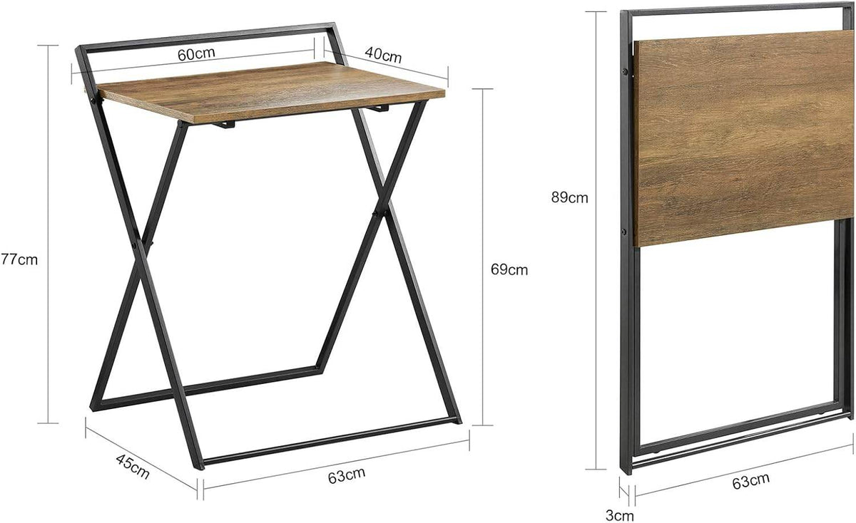Schreibtisch klappbar | Computertisch Arbeitstisch | Industrie-Design | FWT88-F - Palo24