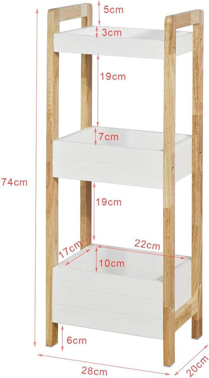 Badregal | kleines Regal | Aufbewahrungsregal Weiss FRG226-WN - Palo24
