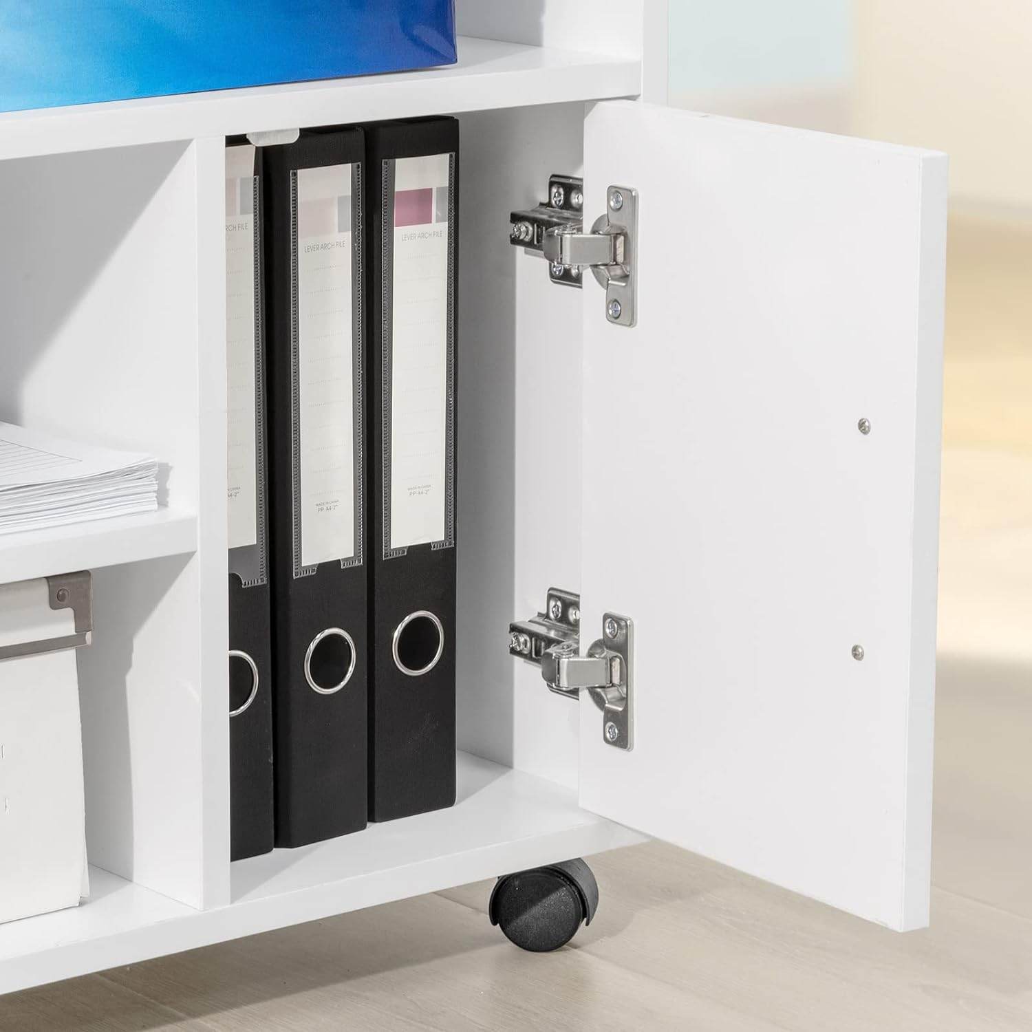 Druckertisch mit Schublade | Beistelltisch | Couchtisch Weiss FBT106-W - Palo24