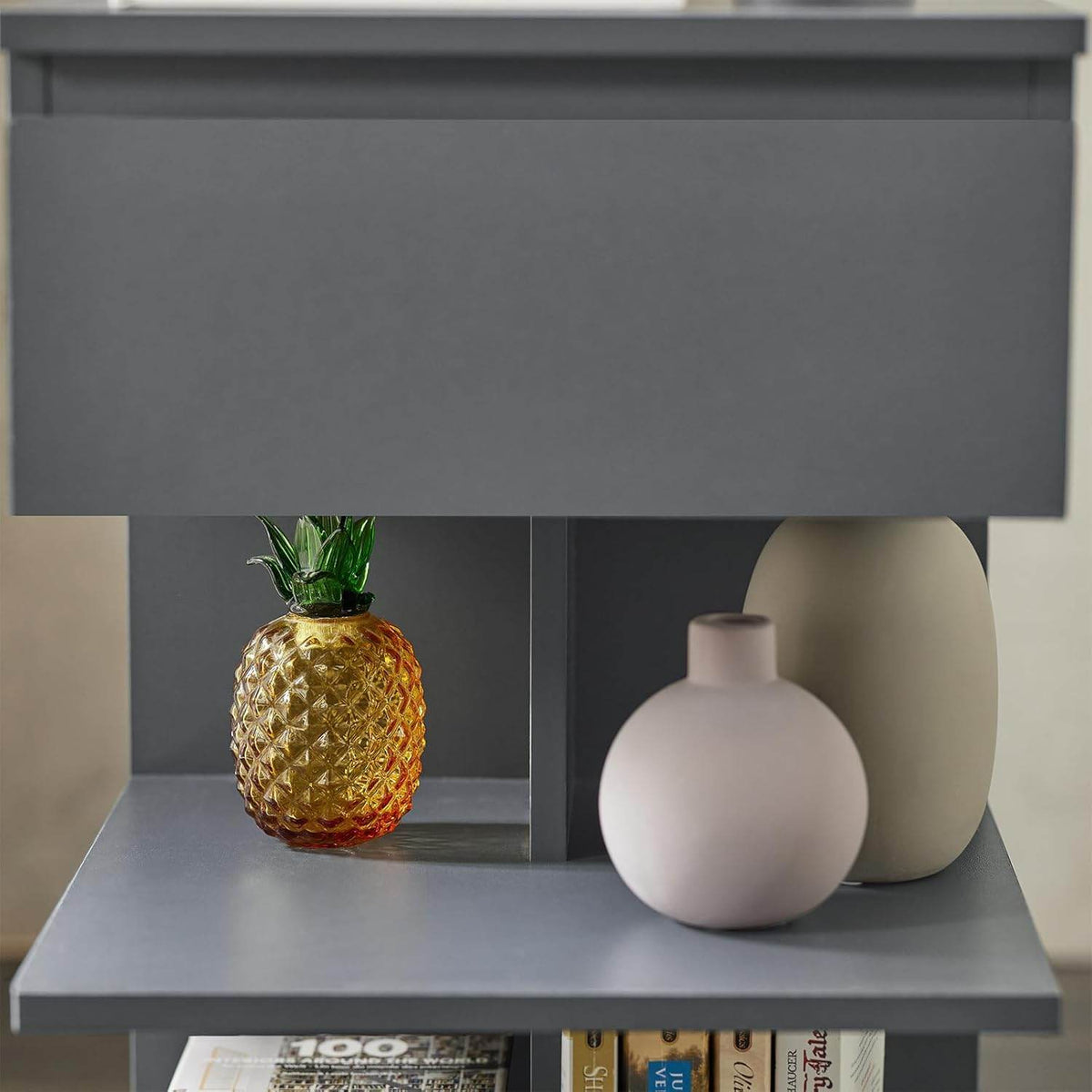 Nachttisch | Nachtschrank | Beistelltisch | Kommode Grau | FBT49-HG - Palo24