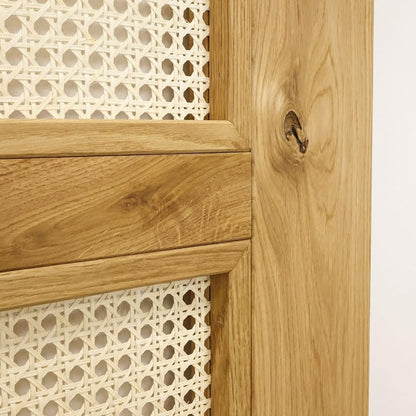 Schiebetür im rustikalen Stil mit Rattan ALTEA 100x210 Naturöl - Palo24