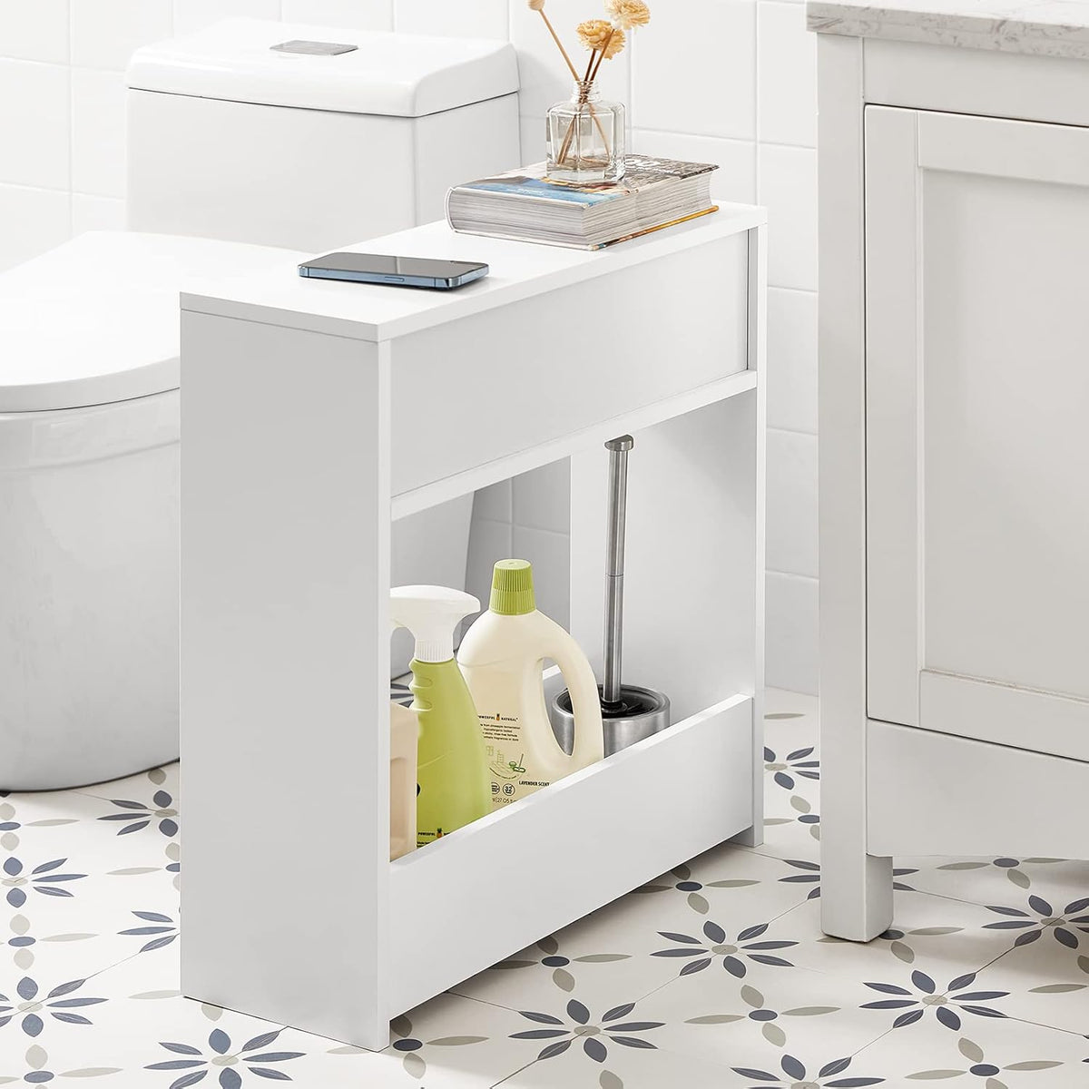 Nischenregal | Badezimmerschrank | Nischenschrank Weiss BZR48-W - Palo24