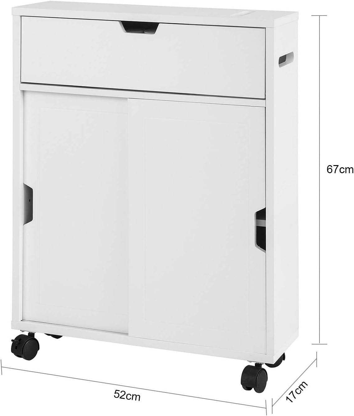 Badrollwagen | Nischenregal | Badschrank Weiss BZR31-W - Palo24