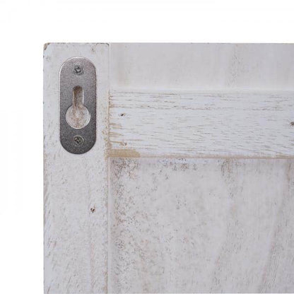 Wandgarderobe Garderobenpaneel Shabby-Look Vintage, 8 Haken 91x60cm ~ weiss, shabby - Palo24