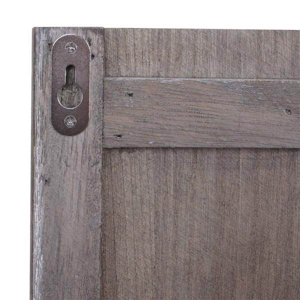 Wandgarderobe Garderobenpaneel Shabby-Look Vintage, 8 Haken 91x60cm ~ braun, shabby - Palo24