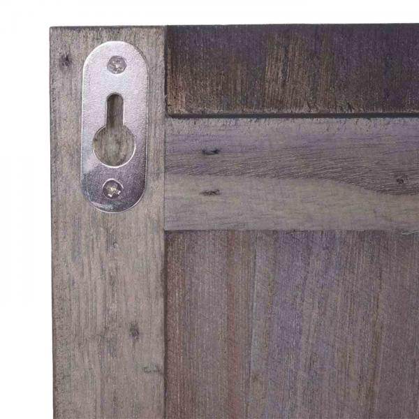 Wandgarderobe Garderobenpaneel Shabby-Look Vintage, 8 Haken 91x60cm ~ dunkelgrau, shabby - Palo24