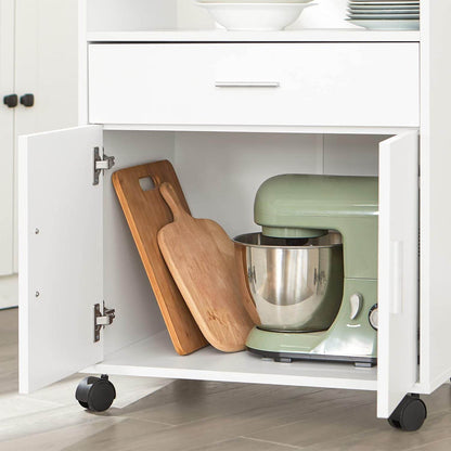 Küchenschrank | Mikrowellenschrank | Rollschrank Weiss FSB09-W - Palo24