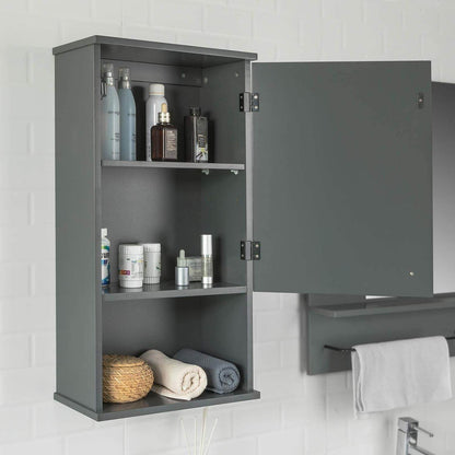 Hängeschrank Bad | Wandschrank | Medizinschrank | Dunkelgrau | BZR25-DG - Palo24