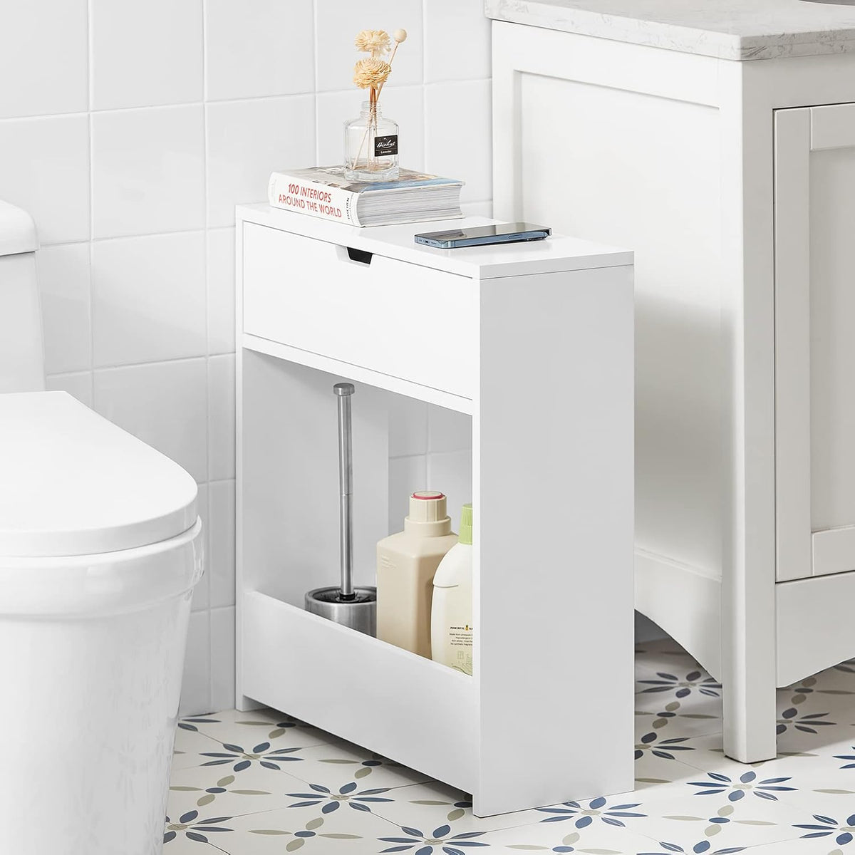 Nischenregal | Badezimmerschrank | Nischenschrank Weiss BZR48-W - Palo24