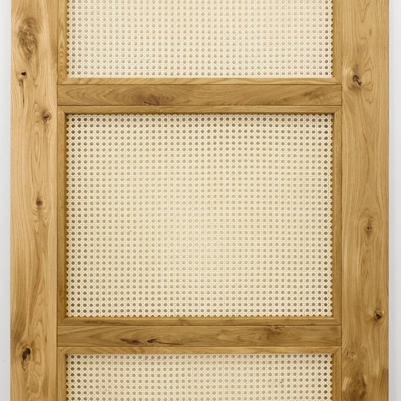Schiebetür im rustikalen Stil mit Rattan ALTEA 100x210 Naturöl - Palo24